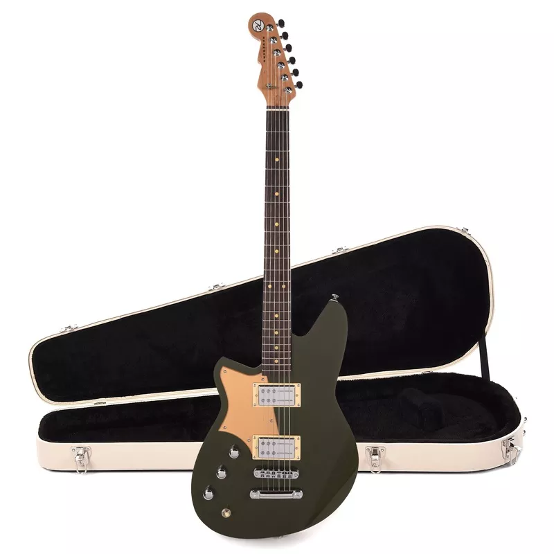 reverend-descent-ra-baritone-army-green-lefty-hardshell-case-bundle Reverend Descent RA Baritone Army Green LEFTY Hardshell Case Bundle
