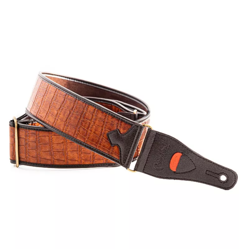 righton-straps-alligator-guitar-strap-light-brown RightOn! Straps Alligator Guitar Strap – Light Brown