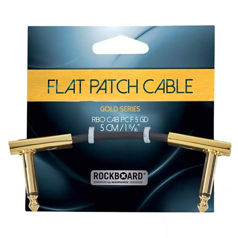 rockgear-rockboard-flat-patch-cable-gold-5cm-1-97-2-pack-bundle RockGear RockBoard Flat Patch Cable Gold 5cm (1.97″) 2 Pack Bundle