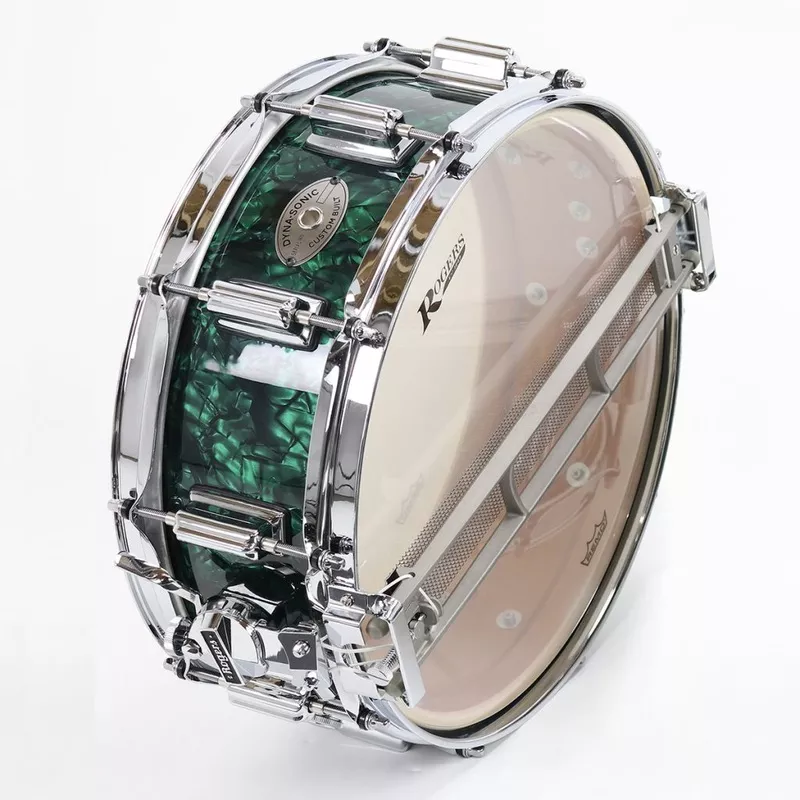 rogers-dyna-sonic-snare-drum-14-5-green-marine-pearl Rogers Dyna-Sonic Snare Drum 14×5 Green Marine Pearl