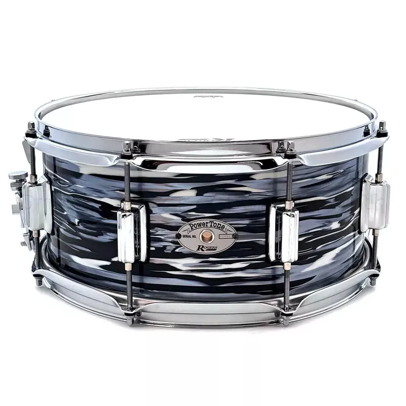 rogers-powertone-snare-drum-14-6-5-70s-black-oyster Rogers Powertone Snare Drum 14×6.5 70s Black Oyster