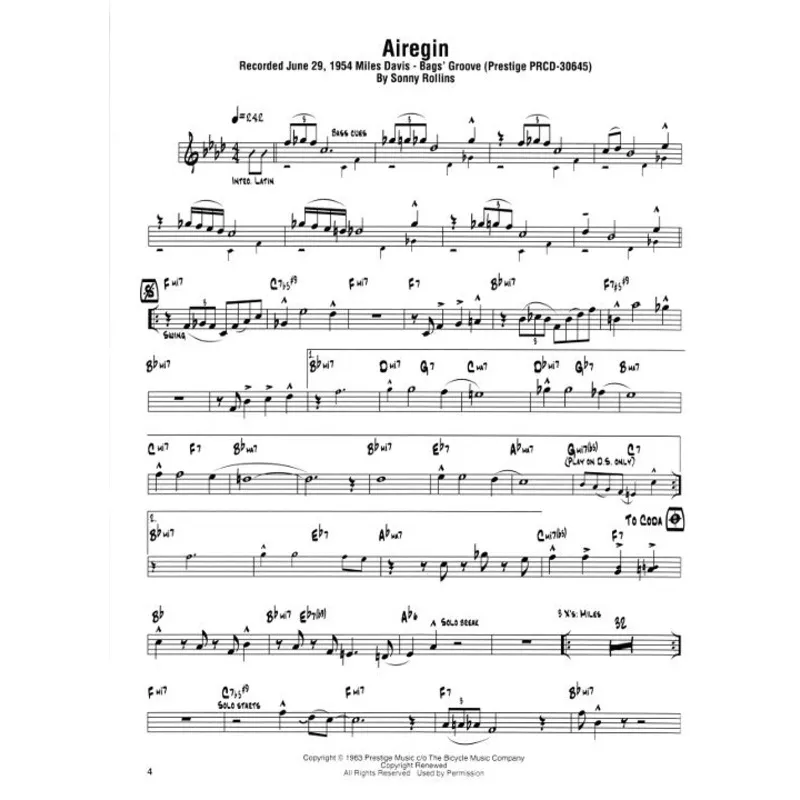 Rollins, S :: Sonny Rollins Omnibook