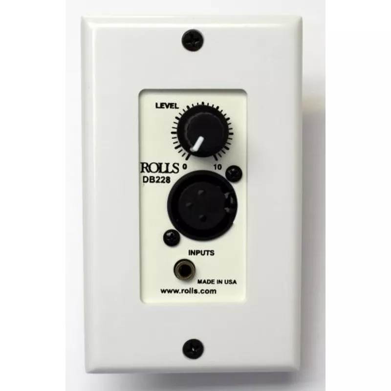 rolls-db228-wall-plate-audio-interface-w-xlr-3-5mm-audio-level-control Rolls DB228 Wall Plate Audio Interface w/ XLR, 3.5mm & Audio Level Control