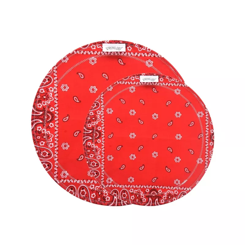 Roots EQ 13/16″ Solid Red Bandana (2 Pack Bundle)