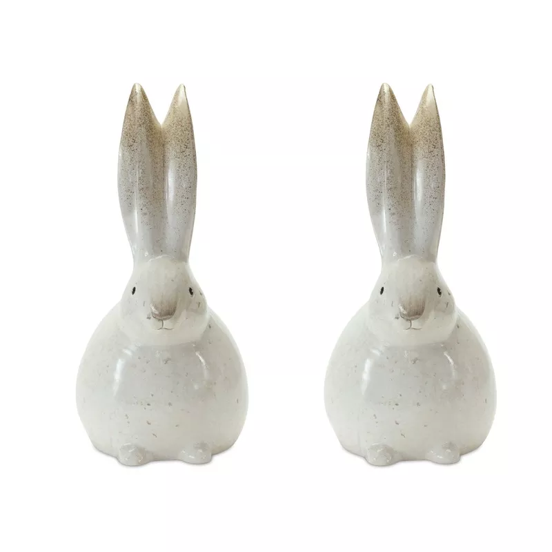 rustic-terra-cotta-bunny-figurine-set-2 Rustic Terra Cotta Bunny Figurine (Set of 2)