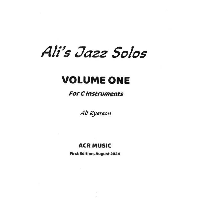 ryerson-ali-s-jazz-solos-vol-1 Ryerson, A :: Ali’s Jazz Solos, Vol. 1