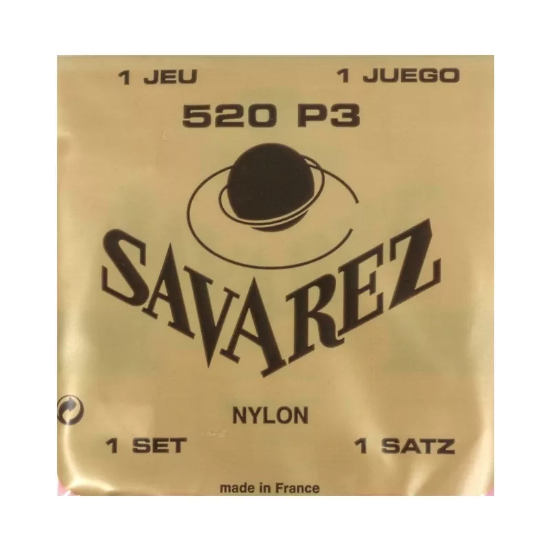 savarez-520p3-classical-guitar-strings-high-tension-plastic-wound-3rd Savarez 520P3 Classical Guitar Strings, High Tension, Plastic Wound 3rd