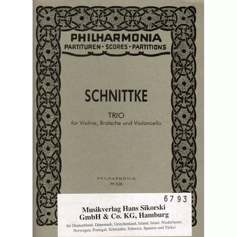 Schnittke-Trio for Violin,Viola,Cello Study Score