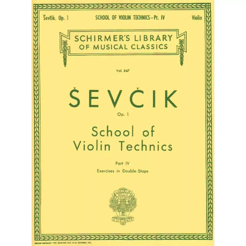 sevcik-otakar-school-violin-technics-op-1-book-4-published-by-g-schirmer Sevcik, Otakar – School of Violin Technics Op 1 – Book 4 – published by G Schirmer