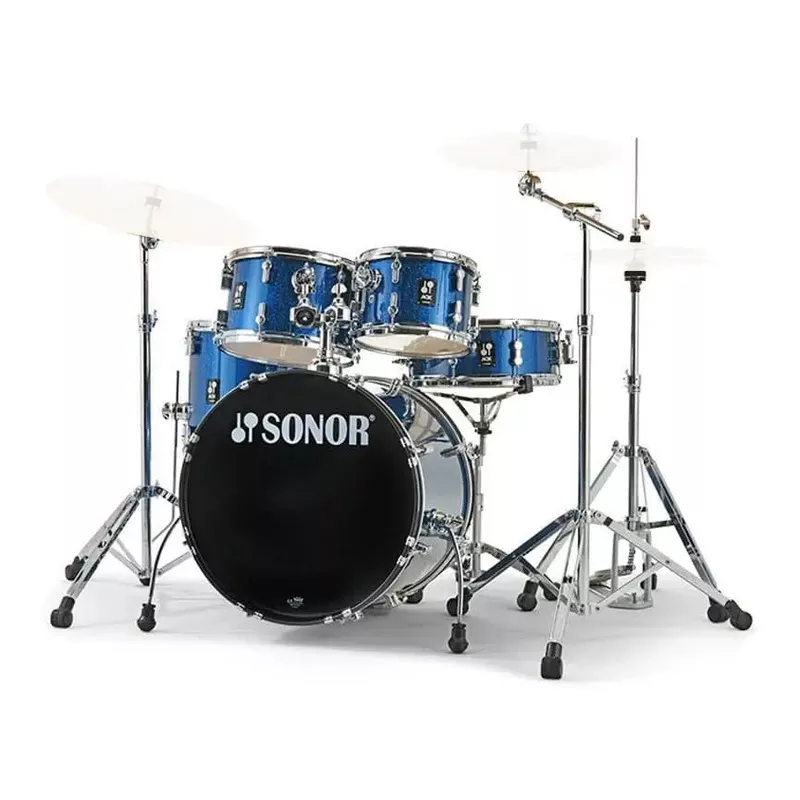 sonor-aqx-studio-drum-set-w-hardware-blue-ocean-sparkle Sonor AQX Studio Drum Set w/Hardware Blue Ocean Sparkle
