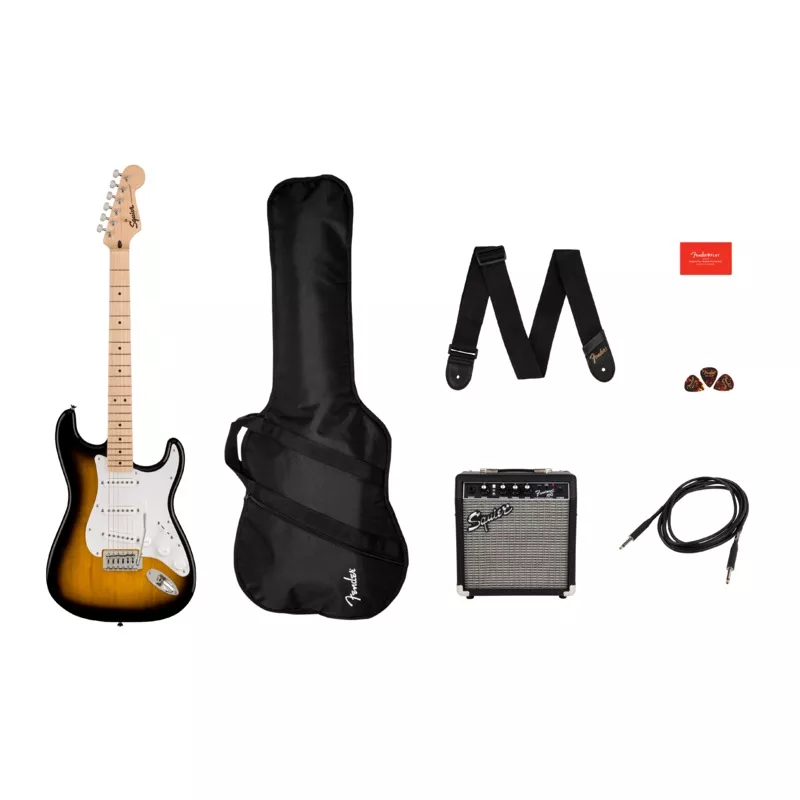 squier-sonic-stratocaster-pack-2-color-sunburst Squier Sonic Stratocaster Pack 2-Color Sunburst