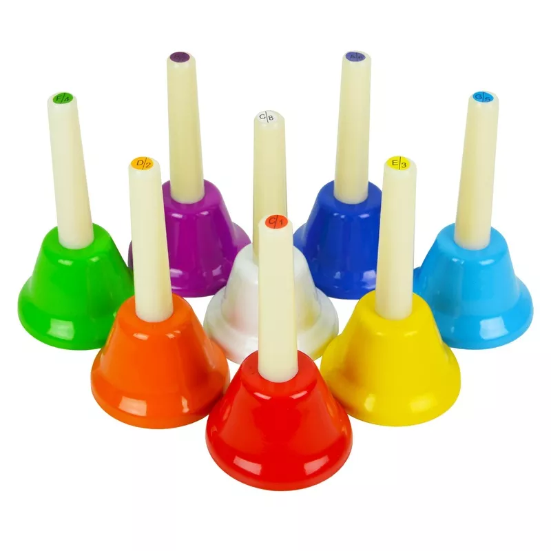 star-coloured-hand-bells-set-8 A-Star Coloured Hand Bells Set of 8