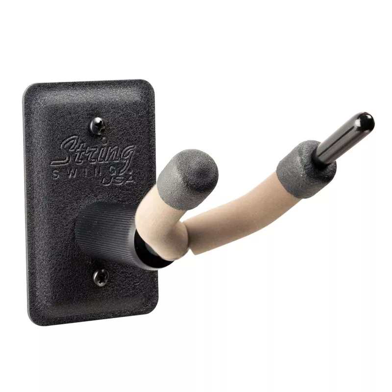 string-swing-wall-mounted-metal-violin-hanger-black String Swing Wall Mounted Metal Violin Hanger Black
