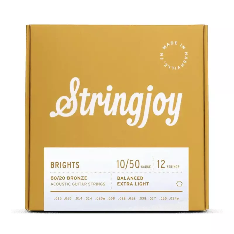 stringjoy-brights-80-20-bronze-acoustic-guitar-strings-10-50-12-string-extra-lig Stringjoy Brights 80/20 Bronze Acoustic Guitar Strings – 10-50 12-String Extra Light Gauge