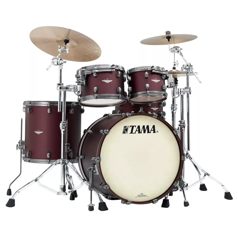 tama-starclassic-maple-4pc-drum-set-flat-burgundy-metallic Tama Starclassic Maple 4pc Drum Set Flat Burgundy Metallic