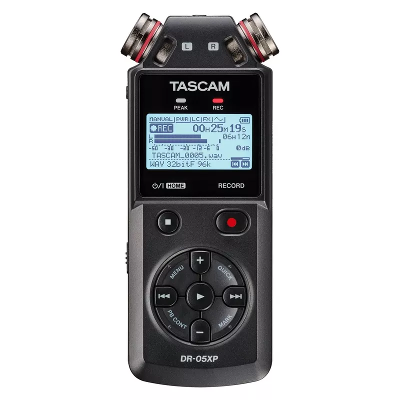 tascam-dr-05xp-stereo-handheld-audio-recorder-usb-audio-interface Tascam DR-05XP Stereo Handheld Audio Recorder and USB Audio Interface