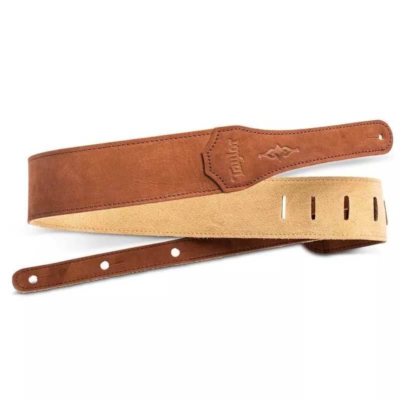 taylor-4103-25-gemstone-series-sanded-suede-2-5-in-guitar-strap-medium-brown Taylor 4103-25 Gemstone Series Sanded Suede 2.5 in. Guitar Strap – Medium Brown