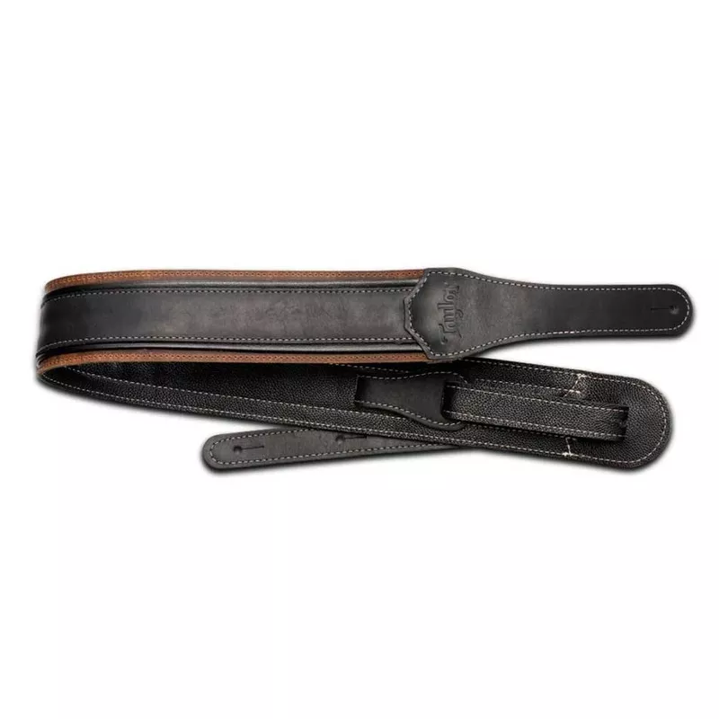 taylor-4128-25-american-dream-leather-2-5-in-guitar-strap-black-brown Taylor 4128-25 American Dream Leather 2.5 in. Guitar Strap – Black and Brown