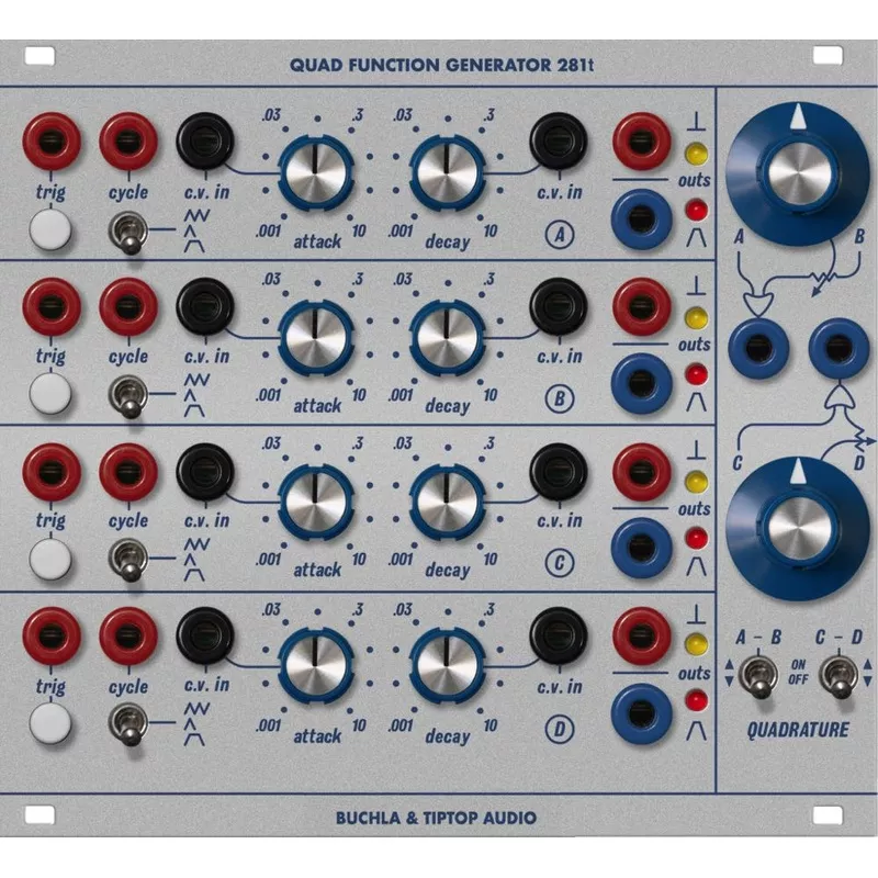 tiptop-audio-buchla-200-series-quad-function-generator-model-281t TIPTOP AUDIO BUCHLA 200 SERIES QUAD FUNCTION GENERATOR MODEL 281T