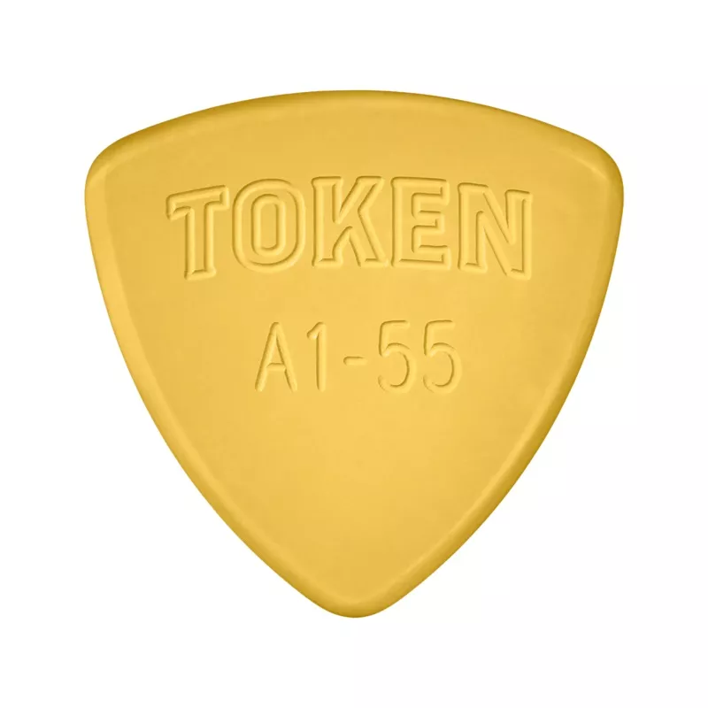 Token A1-55 Large Triangle Flatpick Amber, 1.40mm
