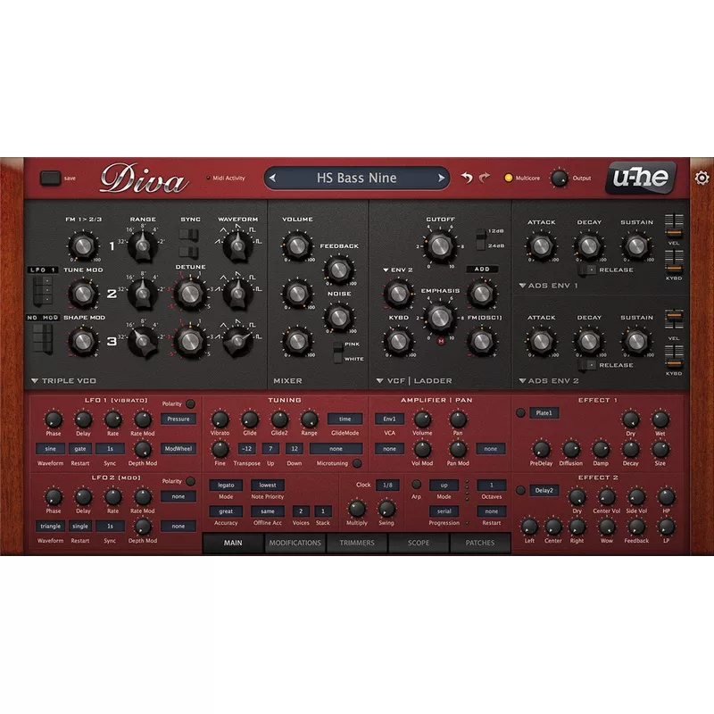 u-he Software Diva Dinosaur Impersonating Virtual Analogue [Download]