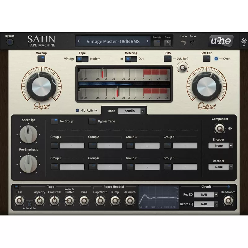 u-he Software Satin Magnatic Tape Emulation Software [Download]
