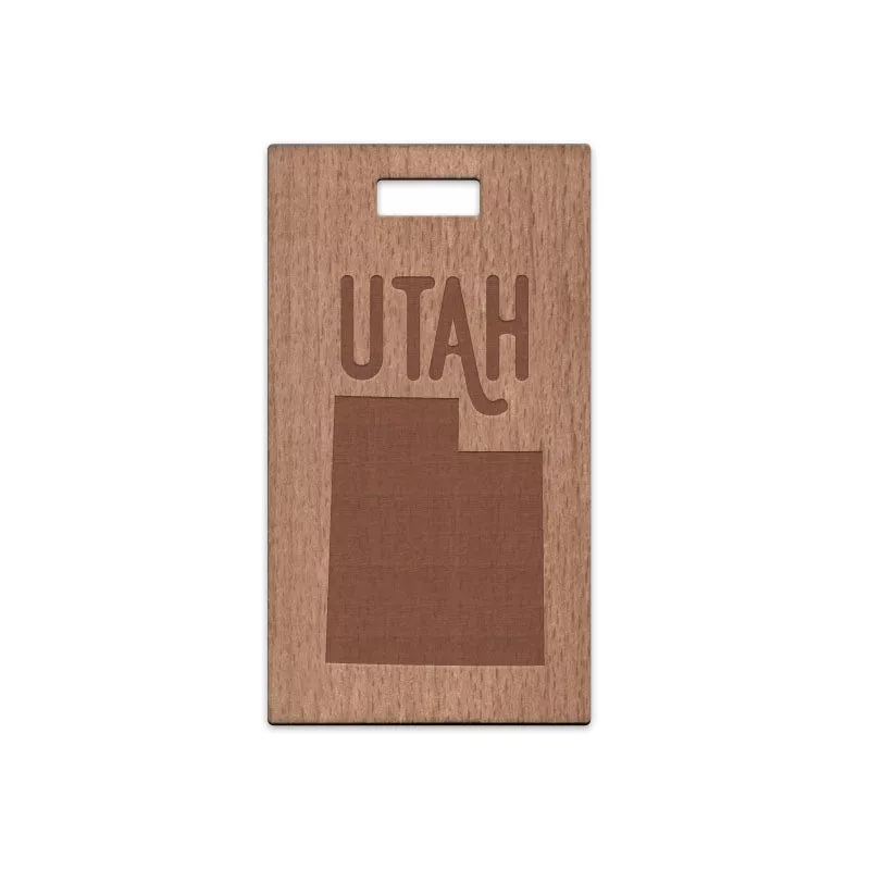 utah-w-name-wooden-rectangle-tag Utah w/ Name Wooden Rectangle Tag