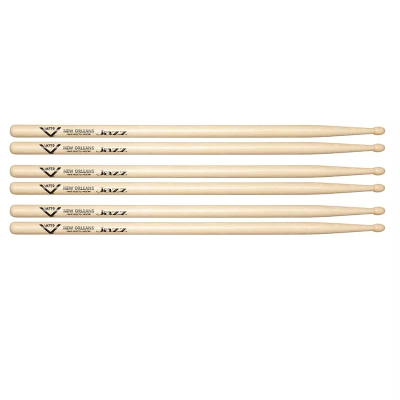 vater-hickory-new-orleans-jazz-wood-tip-drum-sticks-3-pair-bundle Vater Hickory New Orleans Jazz Wood Tip Drum Sticks (3 Pair Bundle)
