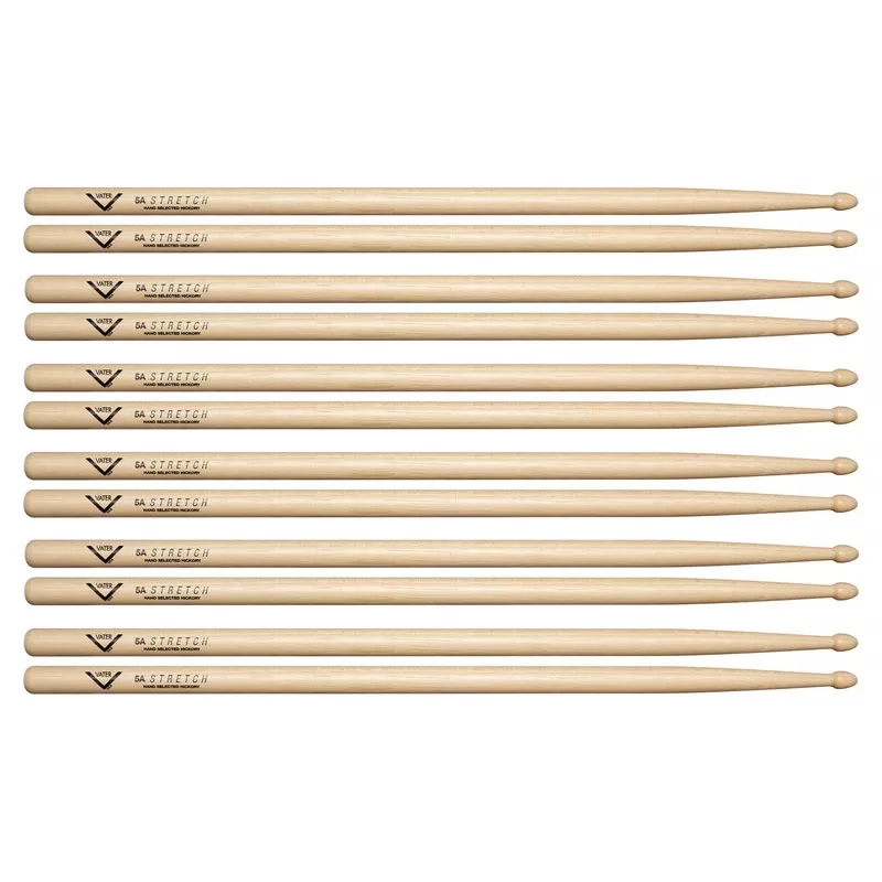 vater-hickory-stretch-5a-drum-sticks-6-pair-bundle Vater Hickory Stretch 5A Drum Sticks (6 Pair Bundle)