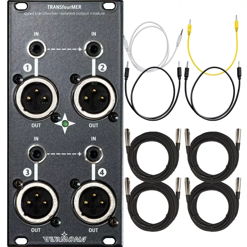 vermona-transfourmer-quad-transformer-isolated-output-eurorack-module-cable-kit Vermona TRANSfourMER Quad Transformer-Isolated Output Eurorack Module CABLE KIT