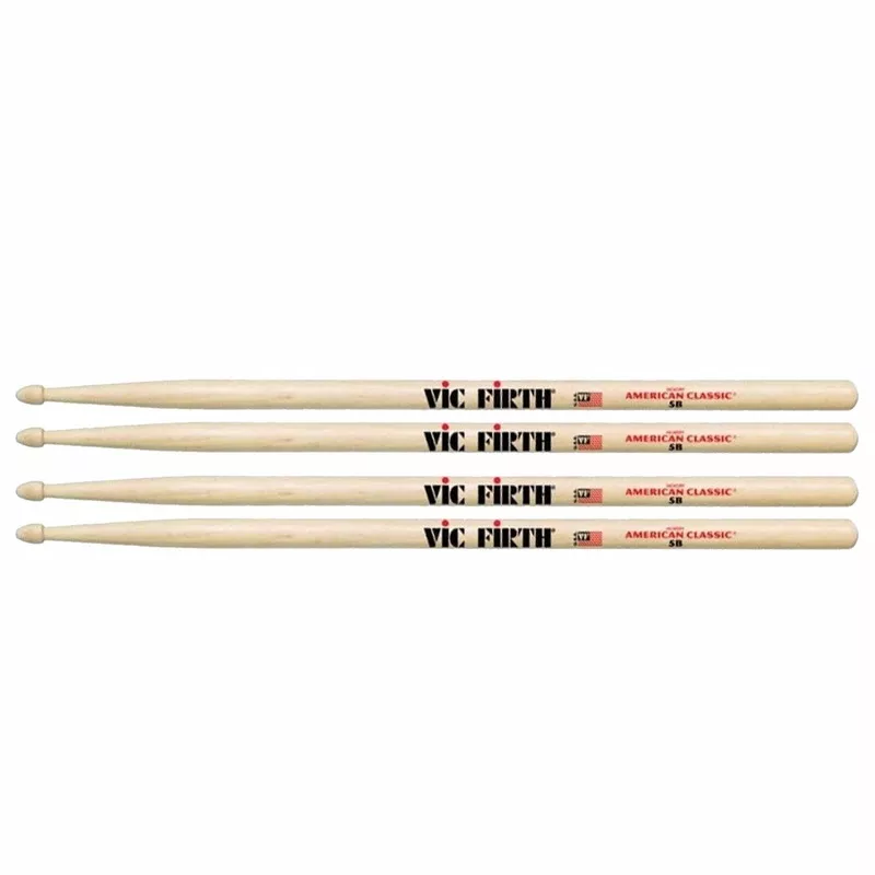 vic-firth-5b-wood-tip-drum-sticks-2-pair-bundle Vic Firth 5B Wood Tip Drum Sticks (2 Pair Bundle)