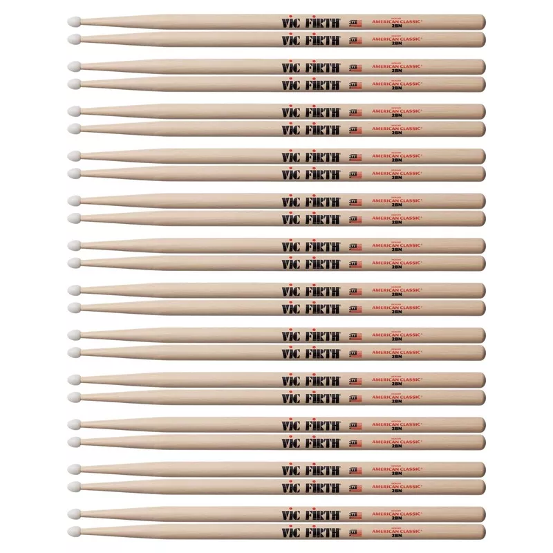 vic-firth-american-classic-2b-nylon-tip-drum-sticks-12-pair-bundle Vic Firth American Classic 2B Nylon Tip Drum Sticks (12 Pair Bundle)