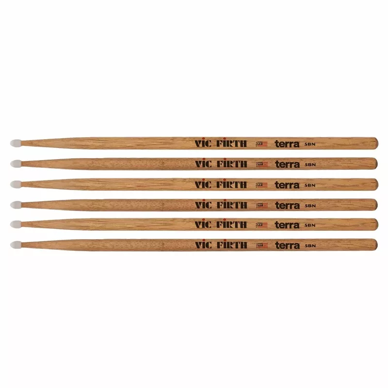 vic-firth-american-classic-5btn-nylon-tip-drum-sticks-3-pack-bundle Vic Firth American Classic 5BTN Nylon Tip Drum Sticks 3-Pack Bundle