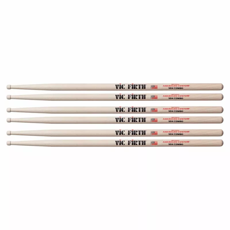 vic-firth-american-custom-sd4-combo-drum-sticks-3-pair-bundle Vic Firth American Custom SD4 Combo Drum Sticks (3 Pair Bundle)