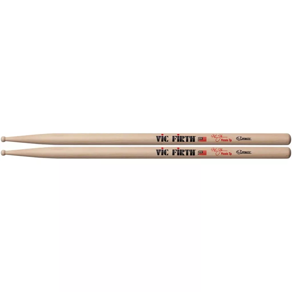 vic-firth-corpsmaster-sth3-thom-hannum-piccolo-tip-marching-snare-sticks Vic Firth Corpsmaster STH3 Thom Hannum Piccolo Tip Marching Snare Sticks