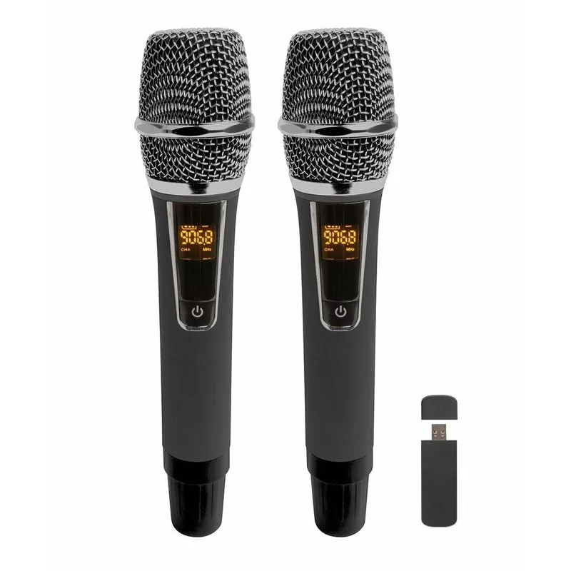 VocoPro Dual Wireless USB Handheld Microphone System – Pair – New Open Box