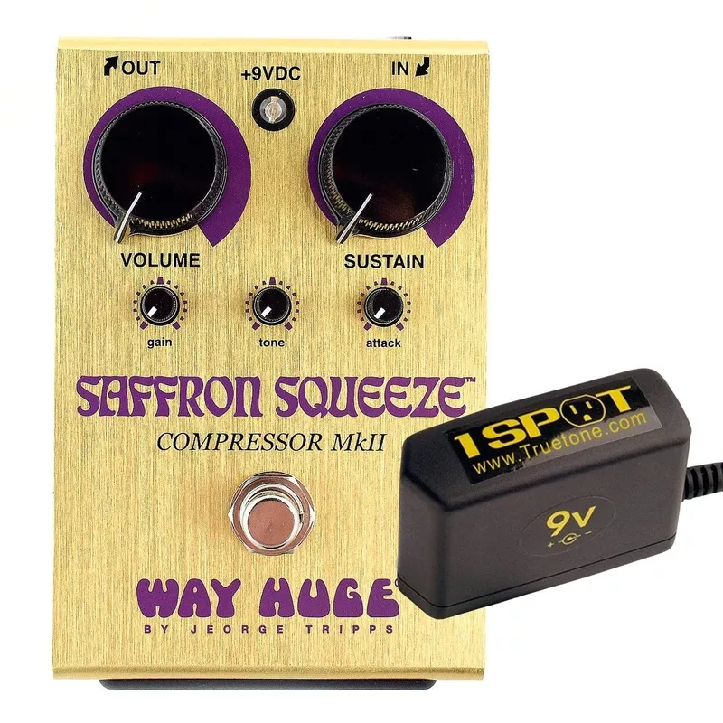 way-huge-whe103-saffron-squeeze-compressor-bundle-w-truetone-1-spot-space-saving Way Huge WHE103 Saffron Squeeze Compressor Bundle w/ Truetone 1 Spot Space Saving 9v Adapter