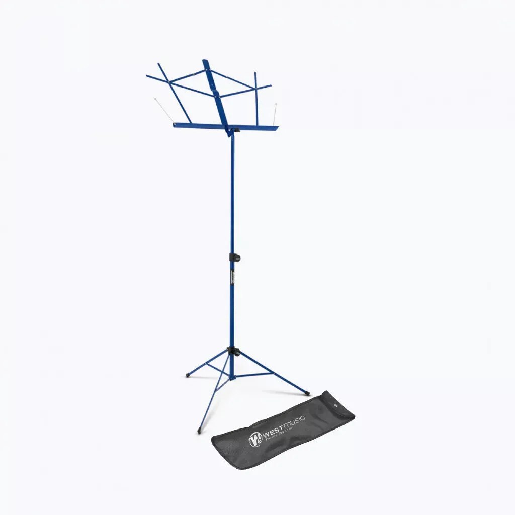 west-music-wire-music-stand-w-bag-blue West Music Wire Music Stand w/Bag, Blue