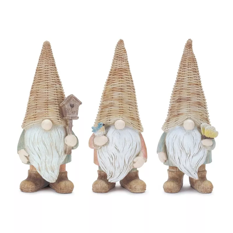 wicker-gnome-figurine-set-3 Wicker Gnome Figurine (Set of 3)