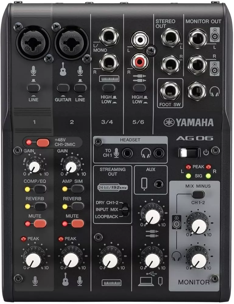 yamaha-ag06mk2b-6-channel-mixer-usb-interface-ios-mac-pc YAMAHA AG06MK2B 6-CHANNEL MIXER/USB INTERFACE FOR IOS/MAC/PC