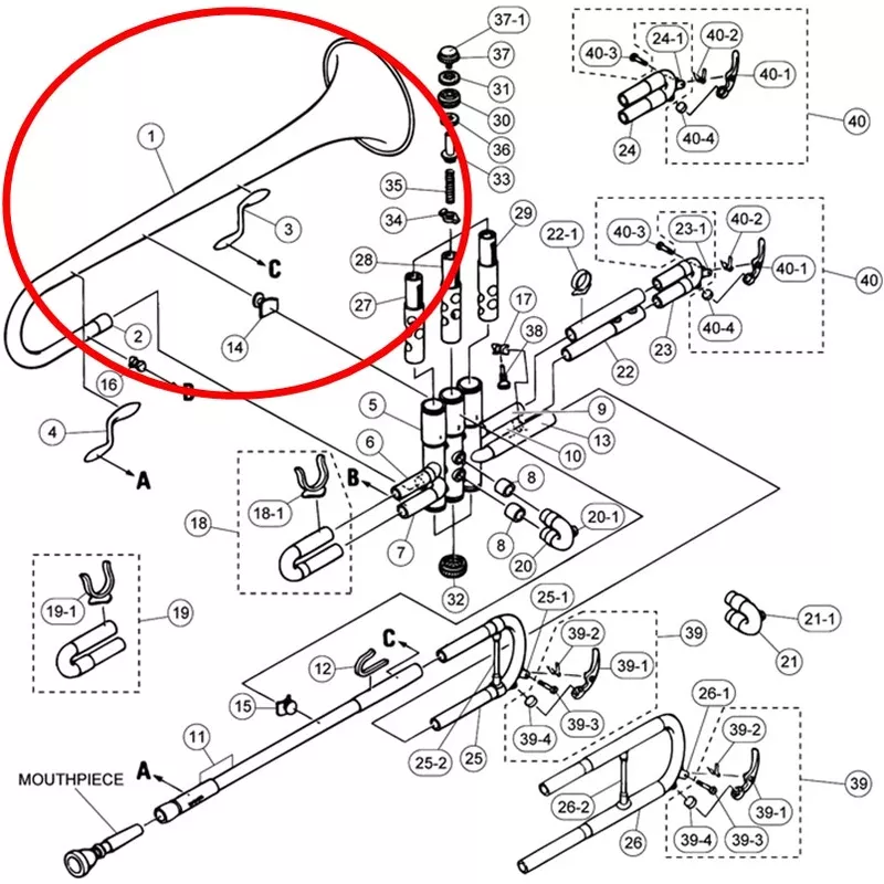 Yamaha Bell Buffing, ready to install YTR4435(2)
