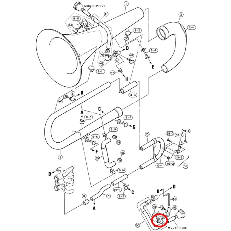 Yamaha Euphonium Connecting Holder 2 EP201MS