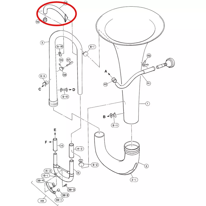 Yamaha Euphonium Hand Rest Assembly EP642