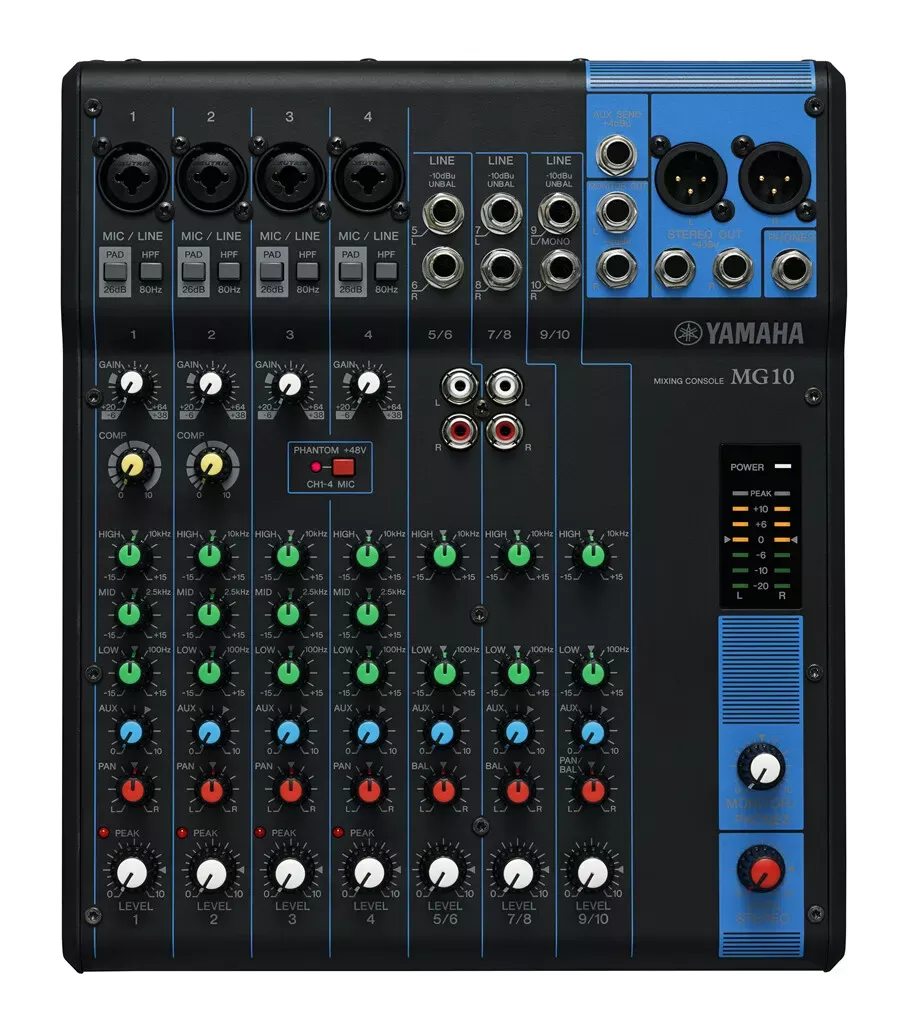 yamaha-mg10-stereo-mixer Yamaha MG10 Stereo Mixer