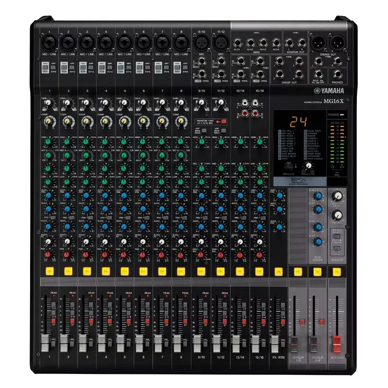 yamaha-mg16x-16-input-stereo-mixer-with-effects Yamaha MG16X 16-Input Stereo Mixer with Effects