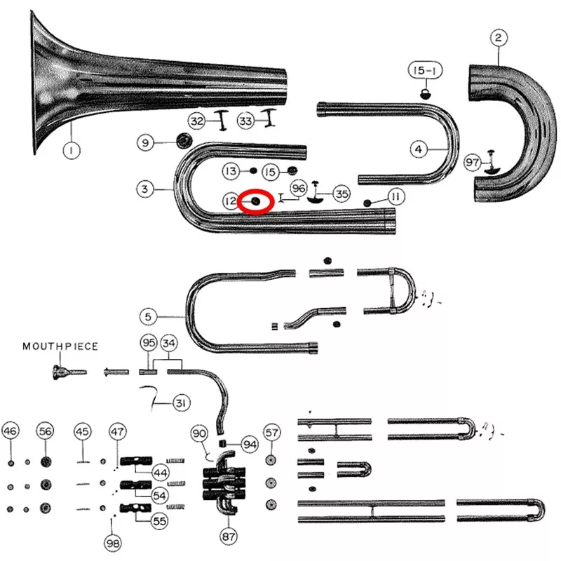 Yamaha Tuba Brace 3 BB201(2)