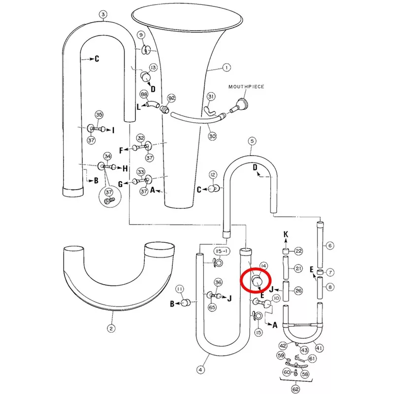 Yamaha Tuba Brace 6 BB201