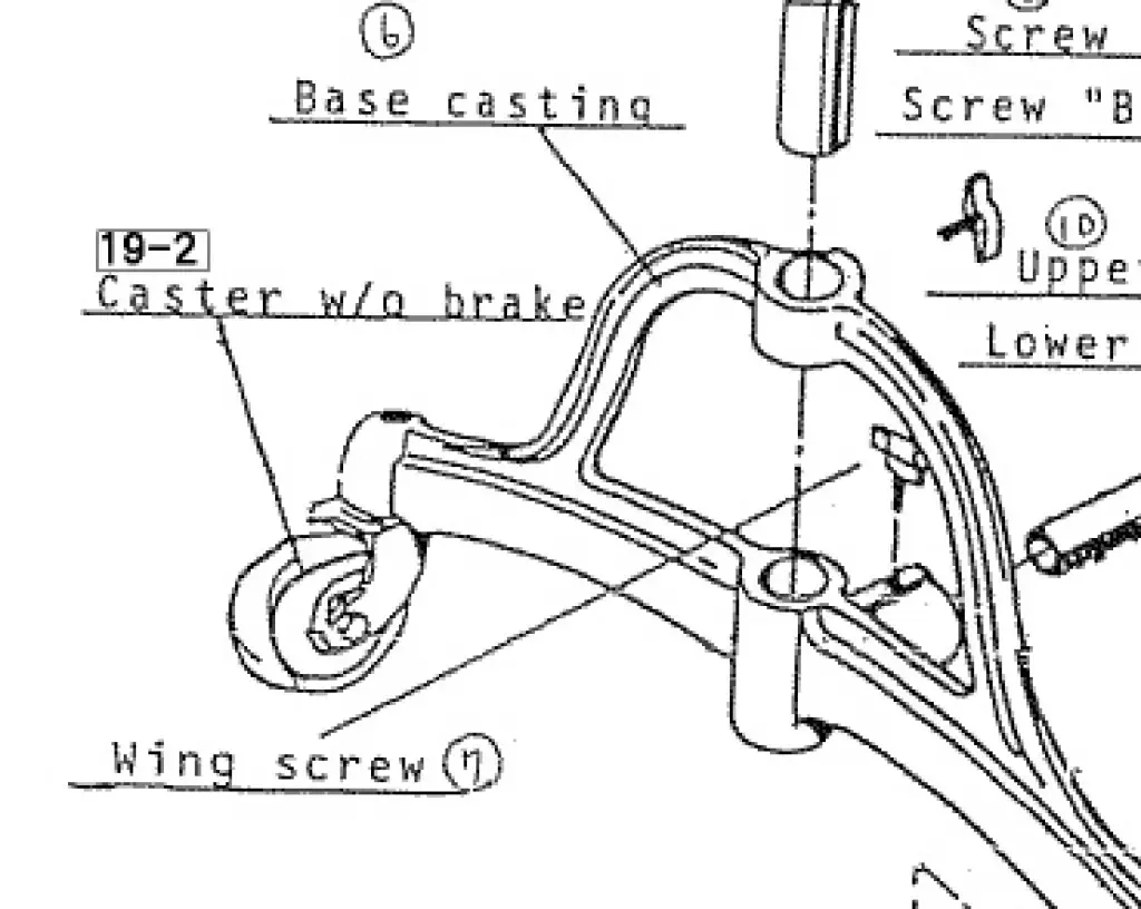 yamaha-w9100049-caster-chime-no-brake Yamaha W9100049 Caster;Chime; no brake