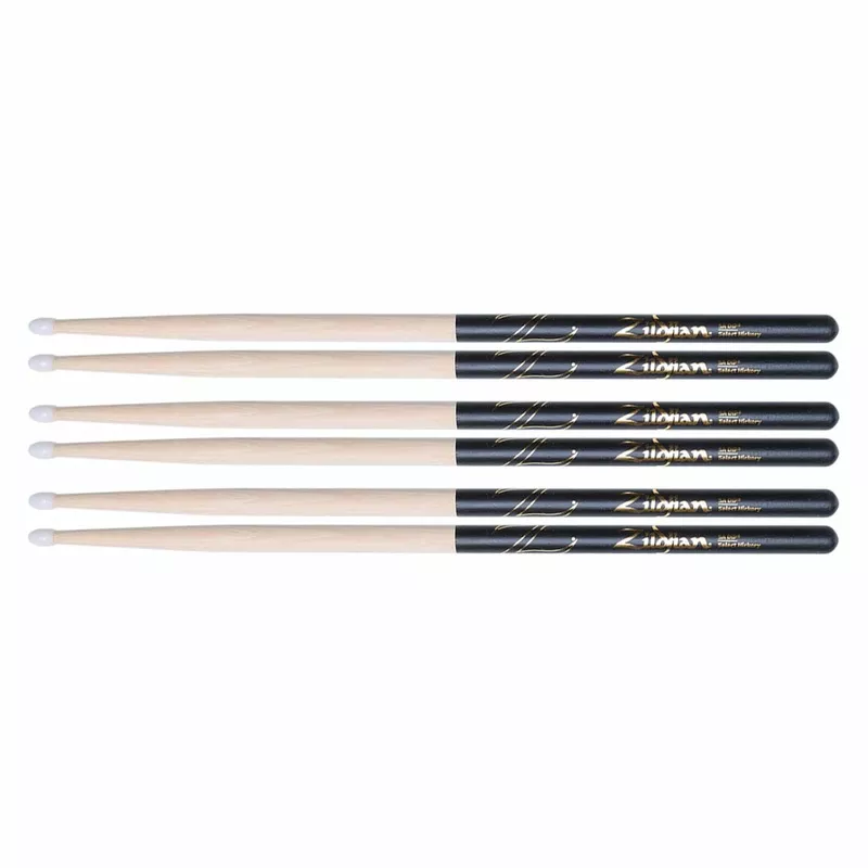 Zildjian 5A Nylon Dip Drum Sticks (3 Pair Bundle)